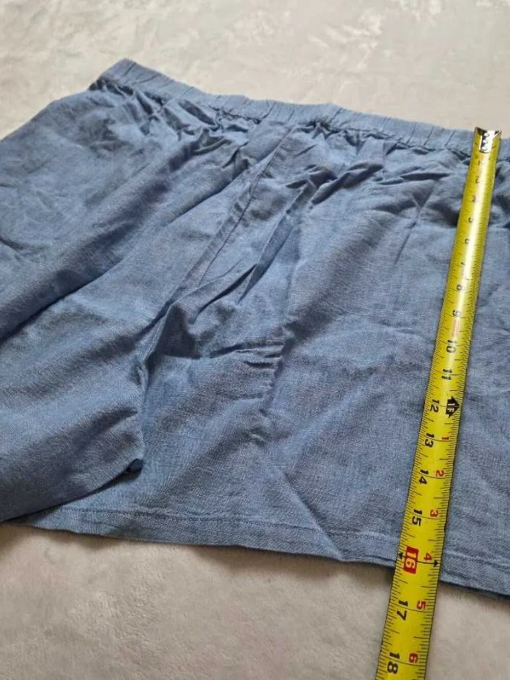 New XXL Madewell chambray pull-on shorts